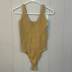 Tan Ribbed Bodysuit *Never Worn *